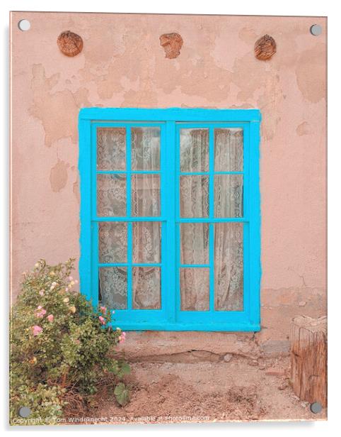 Turquoise Window - New Mexico Acrylic by Tom Windeknecht
