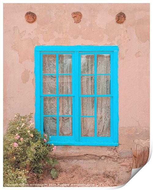 Turquoise Window - New Mexico Print by Tom Windeknecht