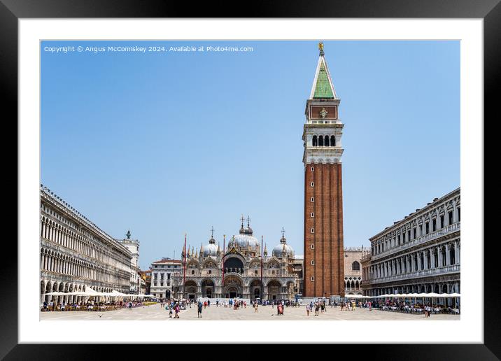 St Mark’s Square in Venice, Italy Framed Mounted Print by Angus McComiskey