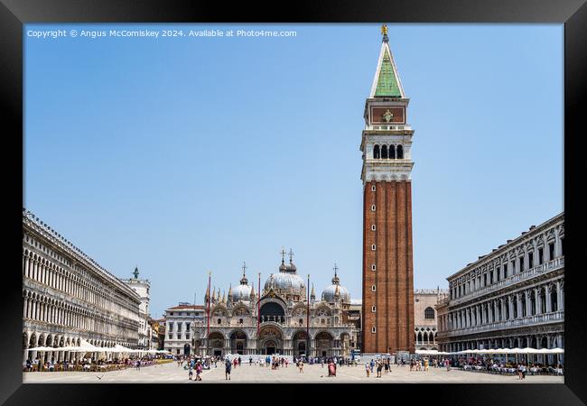 St Mark’s Square in Venice, Italy Framed Print by Angus McComiskey