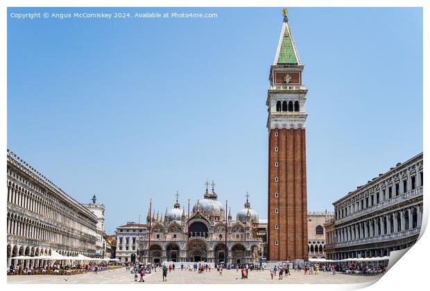 St Mark’s Square in Venice, Italy Print by Angus McComiskey