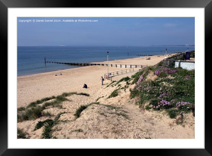 Southbourne Beach Framed Mounted Print by Derek Daniel