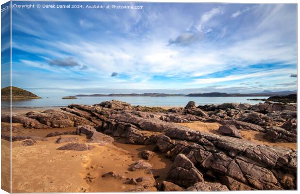 Firemore Sands, Poolewe Canvas Print by Derek Daniel