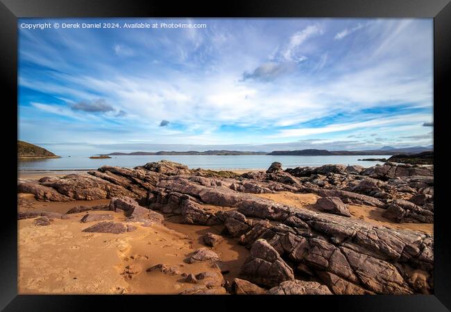 Firemore Sands, Poolewe Framed Print by Derek Daniel