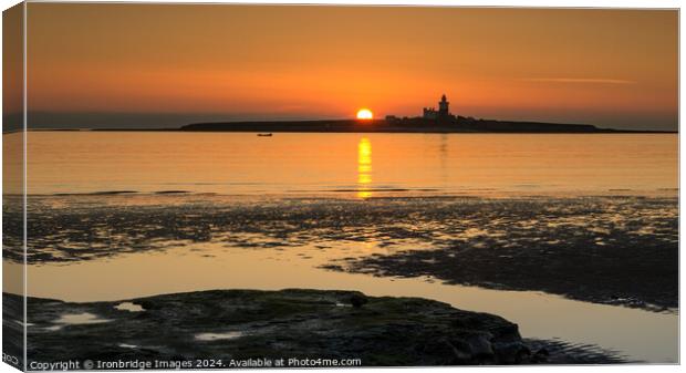 Sunrise over Coquet Island Canvas Print by Ironbridge Images