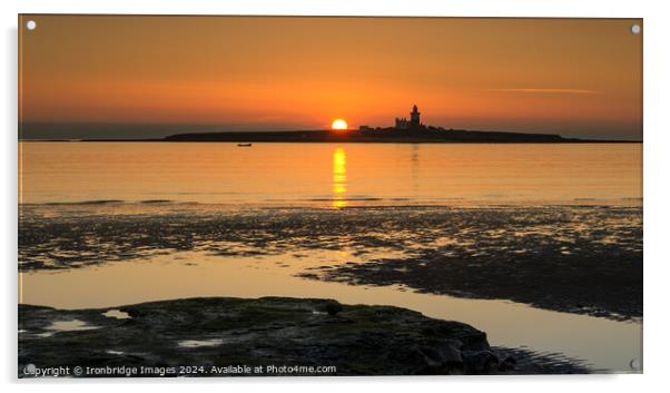 Sunrise over Coquet Island Acrylic by Ironbridge Images