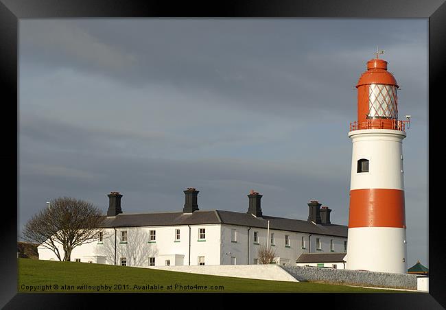 Souter Lighthouse Framed Print by alan willoughby