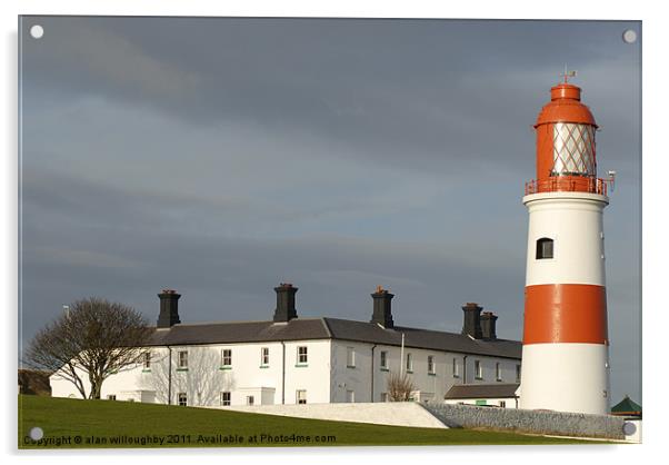 Souter Lighthouse Acrylic by alan willoughby