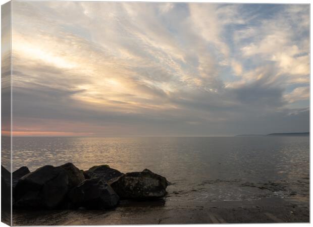 Pastel sunset on the Slipway Canvas Print by Tony Twyman