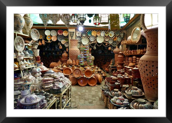 Pottery shop, Taroudant, Morocco 1 Framed Mounted Print by Paul Boizot