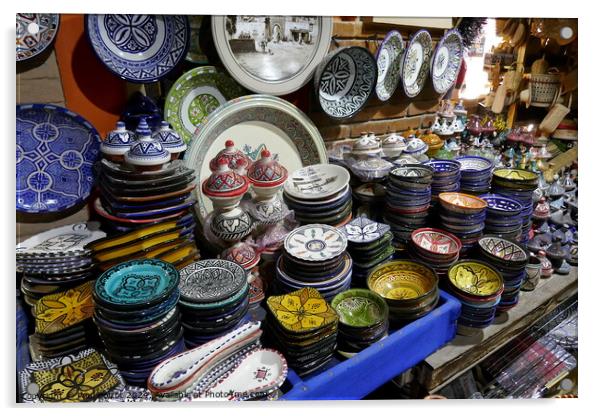 Pottery shop, Taroudant, Morocco 2 Acrylic by Paul Boizot