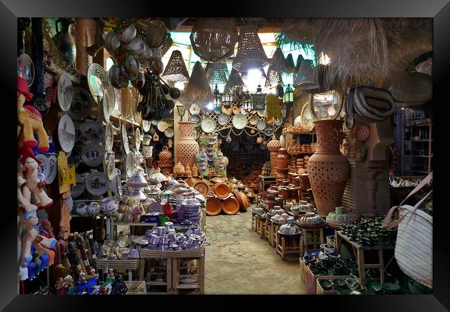 Pottery shop, Taroudant, Morocco 3 Framed Print by Paul Boizot