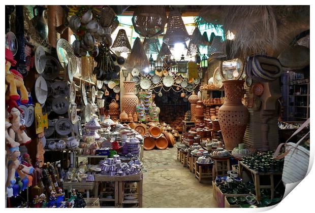 Pottery shop, Taroudant, Morocco 3 Print by Paul Boizot