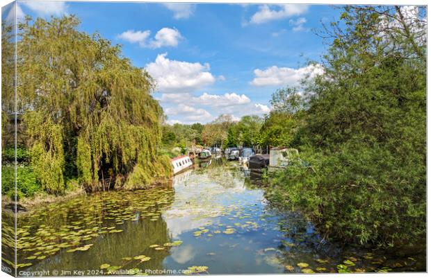 The River Nene Woodford in Northamptonshire Canvas Print by Jim Key
