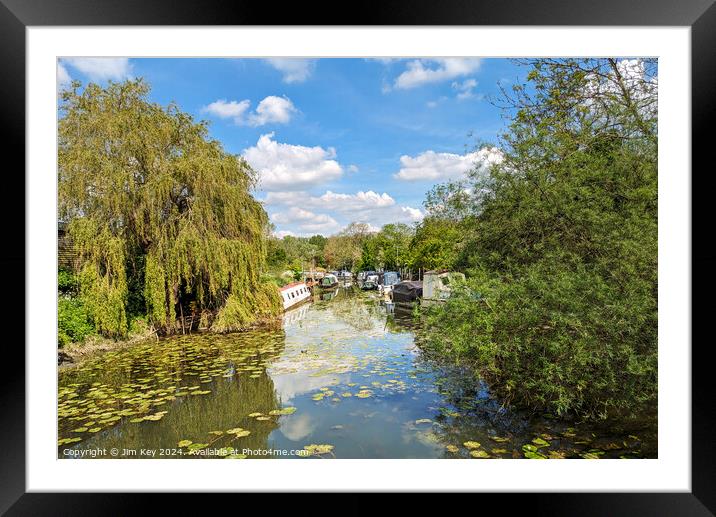 The River Nene Woodford in Northamptonshire Framed Mounted Print by Jim Key