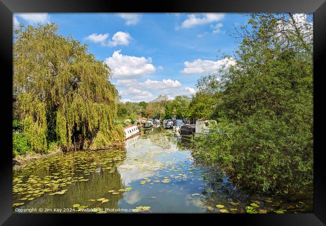The River Nene Woodford in Northamptonshire Framed Print by Jim Key
