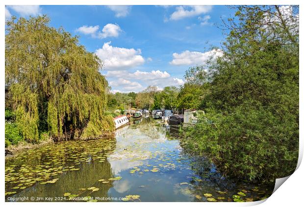 The River Nene Woodford in Northamptonshire Print by Jim Key