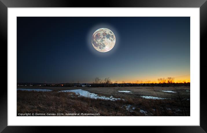 Full Moon  Framed Mounted Print by Dominic Gareau