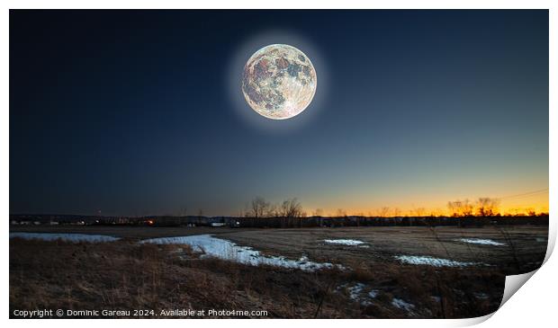 Full Moon  Print by Dominic Gareau