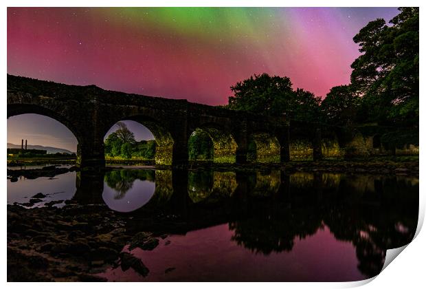 Swan Park with the Northern Lights  Print by Ciaran Craig