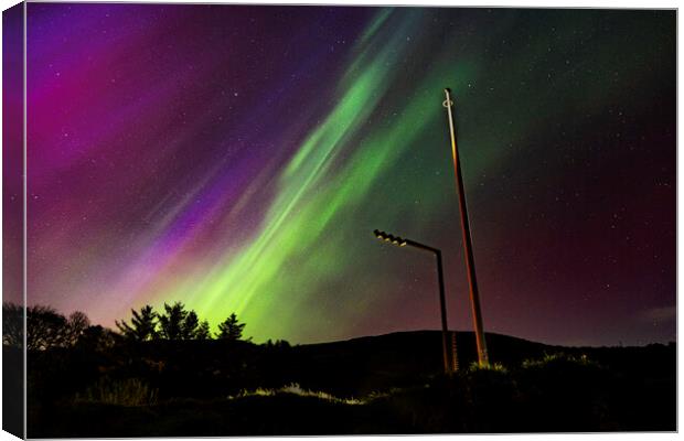 When the sky turns magical the Northern Lights Canvas Print by Ciaran Craig