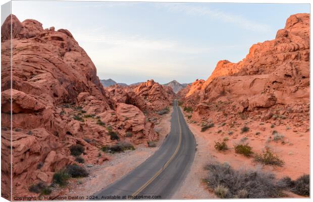 Sunrise at Mouse's Tank Road in Valley of the Fire State Park Canvas Print by Madeleine Deaton