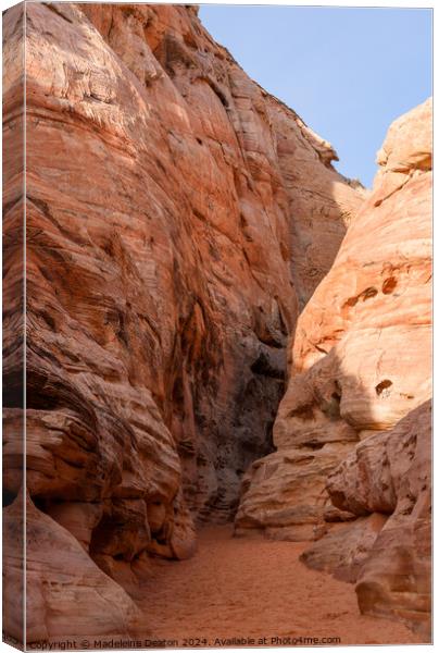 The Entrance to Stuning Kaolin Slot Canyon  Canvas Print by Madeleine Deaton