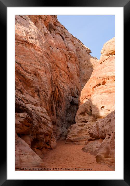 The Entrance to Stuning Kaolin Slot Canyon  Framed Mounted Print by Madeleine Deaton