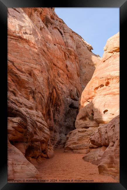 The Entrance to Stuning Kaolin Slot Canyon  Framed Print by Madeleine Deaton