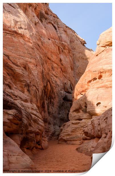The Entrance to Stuning Kaolin Slot Canyon  Print by Madeleine Deaton
