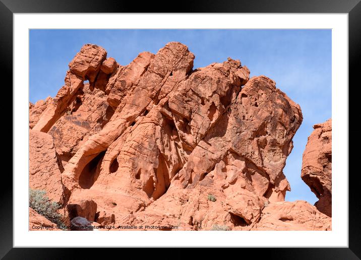 The Famous Elephant Rock Formation at Valley of Fire Framed Mounted Print by Madeleine Deaton