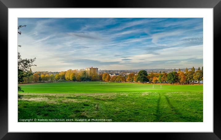 Thornes Park in Autumn Framed Mounted Print by Rodney Hutchinson