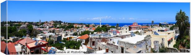Rhodes Old Town panorama Canvas Print by Paul Boizot