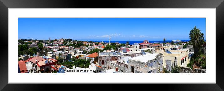 Rhodes Old Town panorama Framed Mounted Print by Paul Boizot