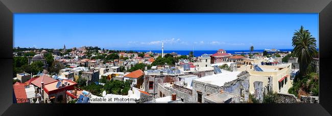 Rhodes Old Town panorama Framed Print by Paul Boizot