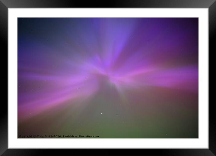 Aurora Borealis Framed Mounted Print by Craig Smith