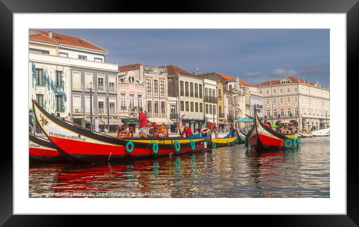 The Moliceiros of Aveiro Framed Mounted Print by Margaret Ryan