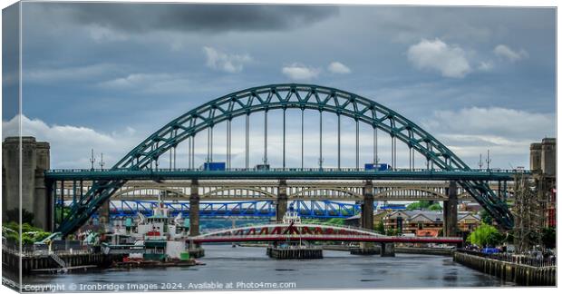 Tyne Bridges Canvas Print by Ironbridge Images