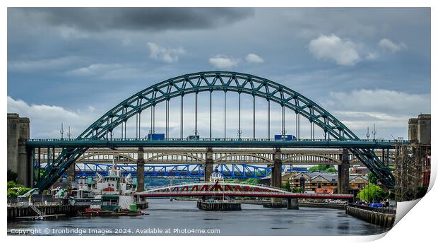 Tyne Bridges Print by Ironbridge Images