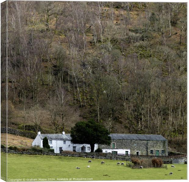 Borrowdale farmstead Canvas Print by Graham Moore