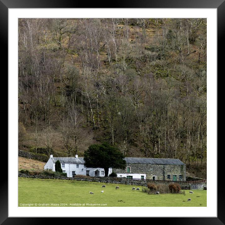 Borrowdale farmstead Framed Mounted Print by Graham Moore