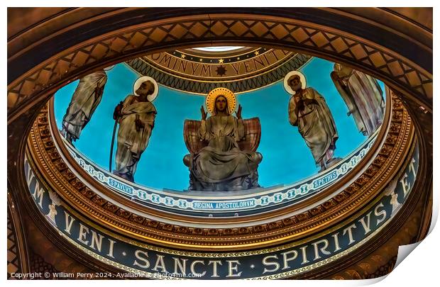 Dome Mary Saints Basilica Saint Pothin Church Lyon France Print by William Perry