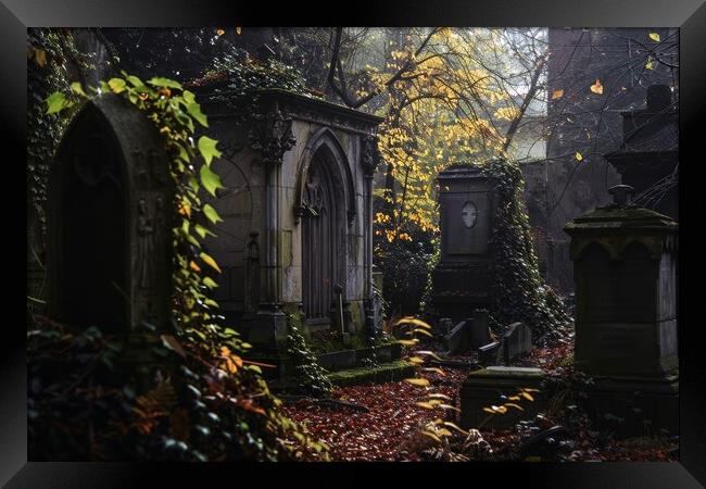 A very spooky old graveyard. Framed Print by Michael Piepgras