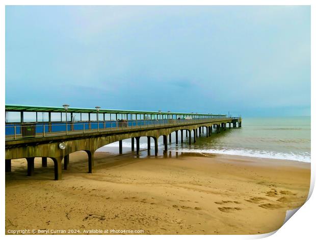 Boscombe Pier Print by Beryl Curran