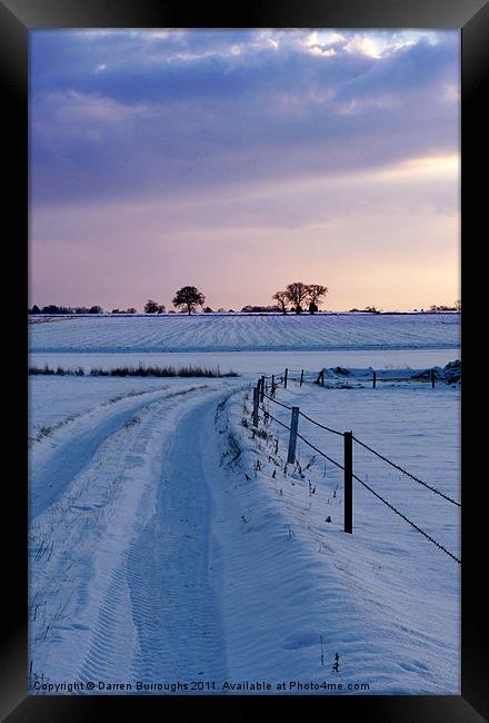 Norfolk Snow Scene Framed Print by Darren Burroughs