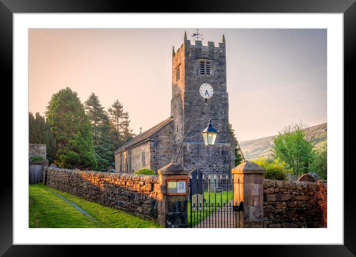 Muker St Marys Church Framed Mounted Print by Tim Hill