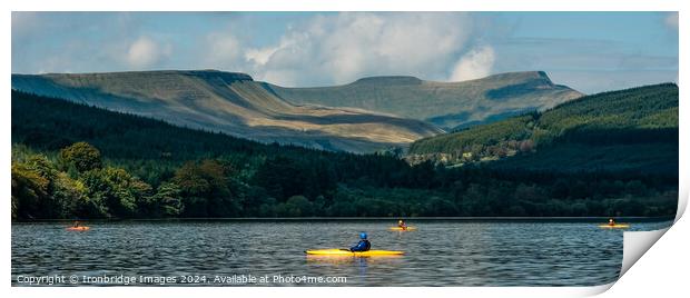 Four kayaks Print by Ironbridge Images