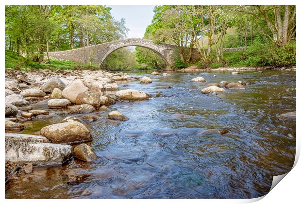 Ivelet Bridge River Swale Print by Tim Hill