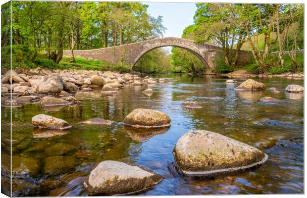 Ivelet Bridge River Swale Canvas Print by Tim Hill