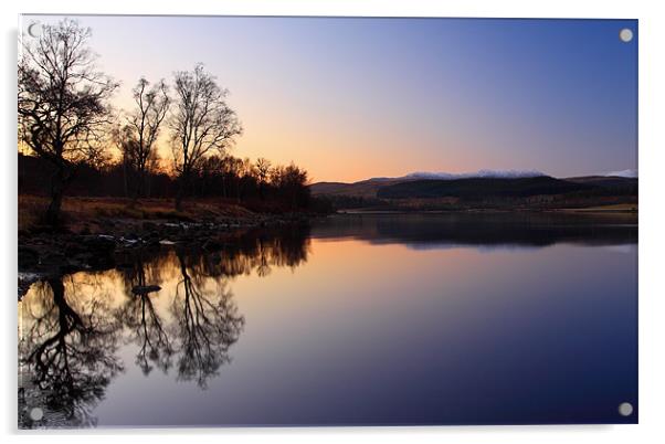 Loch Rannoch Reflections Acrylic by Grant Glendinning